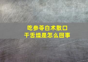 吃参苓白术散口干舌燥是怎么回事