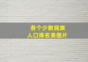 各个少数民族人口排名表图片