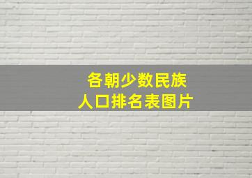 各朝少数民族人口排名表图片