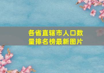 各省直辖市人口数量排名榜最新图片