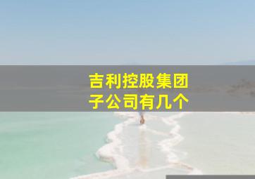 吉利控股集团子公司有几个