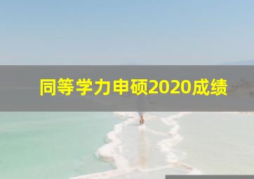 同等学力申硕2020成绩