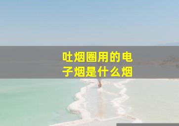 吐烟圈用的电子烟是什么烟