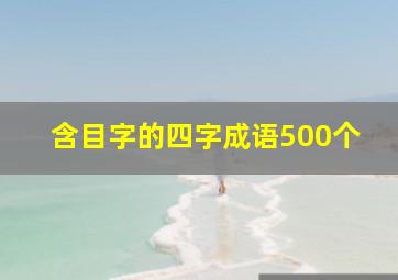 含目字的四字成语500个