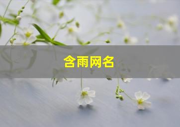 含雨网名