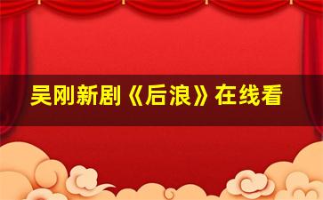 吴刚新剧《后浪》在线看