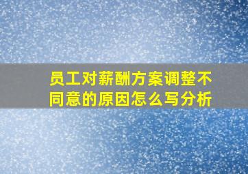 员工对薪酬方案调整不同意的原因怎么写分析