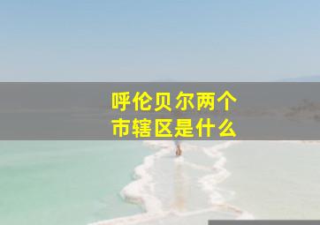 呼伦贝尔两个市辖区是什么