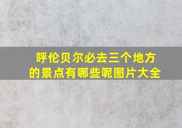 呼伦贝尔必去三个地方的景点有哪些呢图片大全