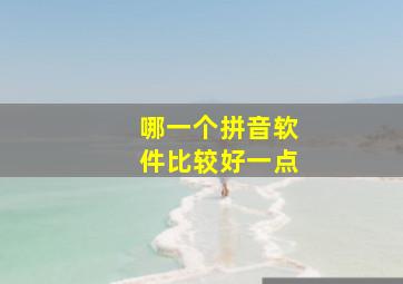 哪一个拼音软件比较好一点