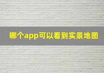 哪个app可以看到实景地图