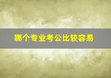 哪个专业考公比较容易