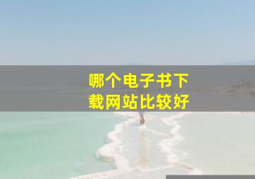 哪个电子书下载网站比较好