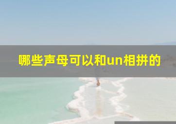 哪些声母可以和un相拼的