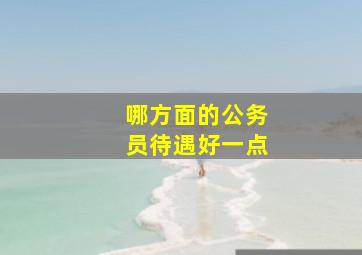 哪方面的公务员待遇好一点