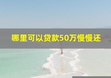 哪里可以贷款50万慢慢还