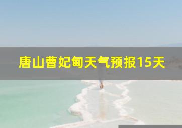 唐山曹妃甸天气预报15天