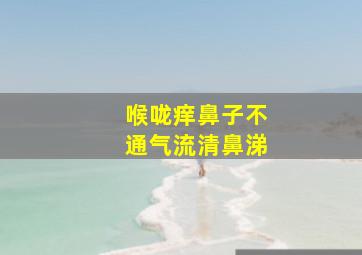 喉咙痒鼻子不通气流清鼻涕