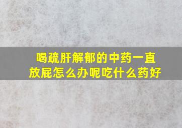 喝疏肝解郁的中药一直放屁怎么办呢吃什么药好