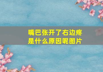 嘴巴张开了右边疼是什么原因呢图片