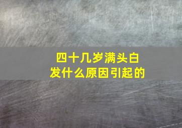 四十几岁满头白发什么原因引起的