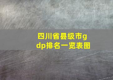 四川省县级市gdp排名一览表图