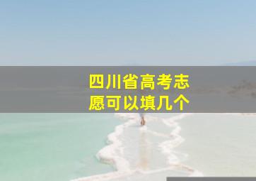 四川省高考志愿可以填几个