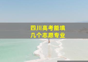 四川高考能填几个志愿专业