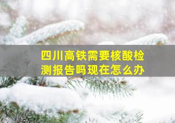 四川高铁需要核酸检测报告吗现在怎么办