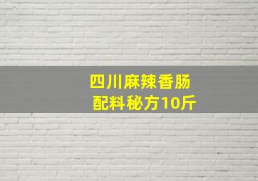 四川麻辣香肠配料秘方10斤