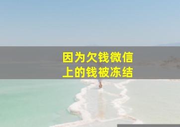 因为欠钱微信上的钱被冻结