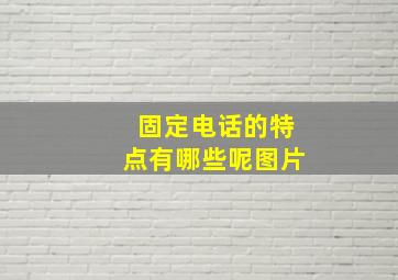 固定电话的特点有哪些呢图片