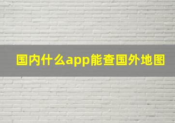 国内什么app能查国外地图