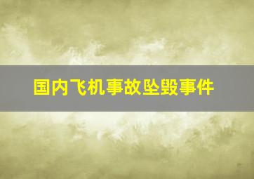 国内飞机事故坠毁事件