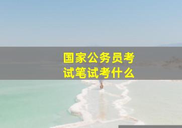 国家公务员考试笔试考什么