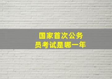 国家首次公务员考试是哪一年