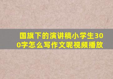 国旗下的演讲稿小学生300字怎么写作文呢视频播放