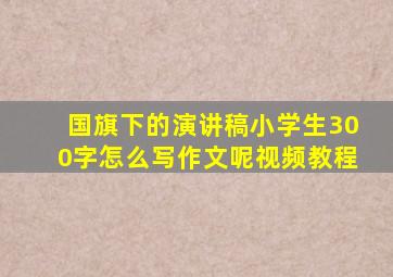 国旗下的演讲稿小学生300字怎么写作文呢视频教程