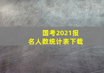 国考2021报名人数统计表下载