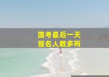 国考最后一天报名人数多吗