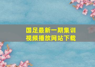 国足最新一期集训视频播放网站下载