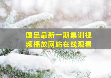 国足最新一期集训视频播放网站在线观看