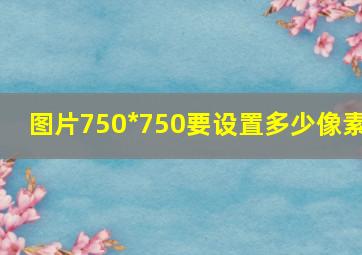 图片750*750要设置多少像素