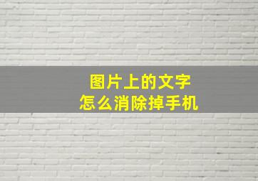 图片上的文字怎么消除掉手机