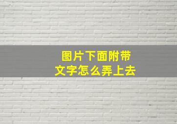 图片下面附带文字怎么弄上去