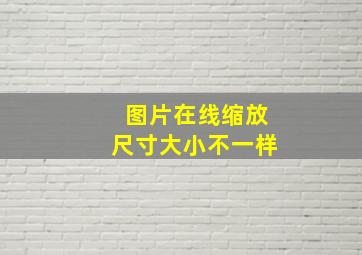 图片在线缩放尺寸大小不一样