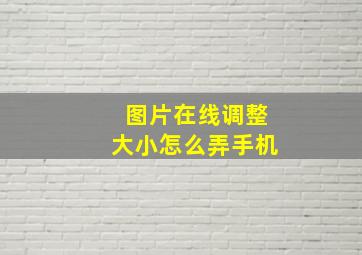 图片在线调整大小怎么弄手机