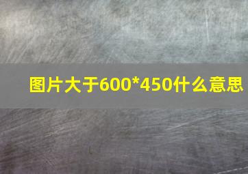 图片大于600*450什么意思