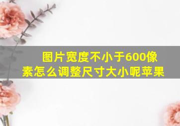 图片宽度不小于600像素怎么调整尺寸大小呢苹果