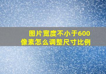 图片宽度不小于600像素怎么调整尺寸比例